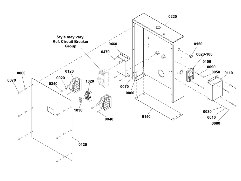 Control Box Group Diagram and Parts List for 076160-05  Briggs and Stratton Generator